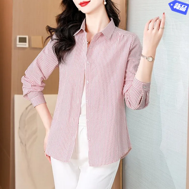 春夏新款时尚经典格子衬衫外套上衣休闲长袖显瘦长袖休闲宽松设计