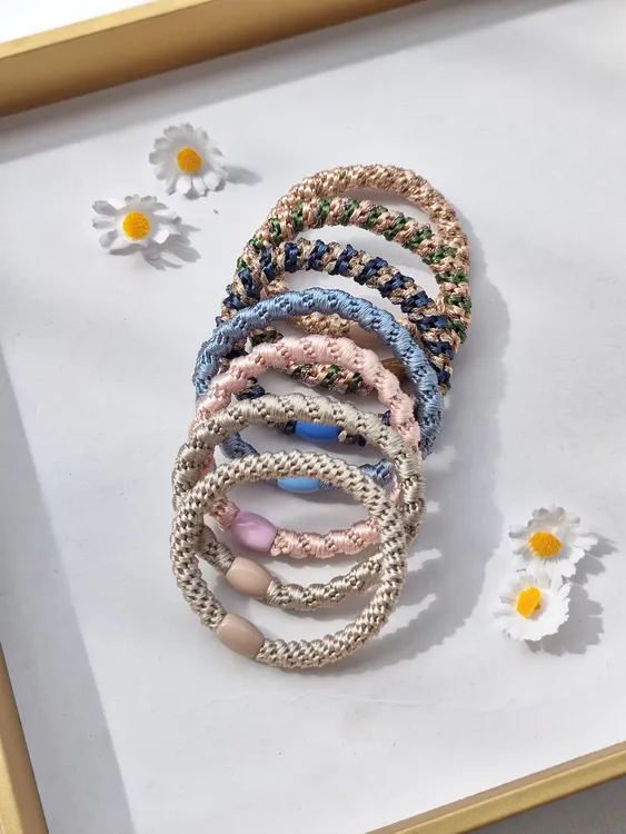 明星同款加粗简约发绳高弹力橡皮筋女扎头发高马尾头绳耐用发圈饰