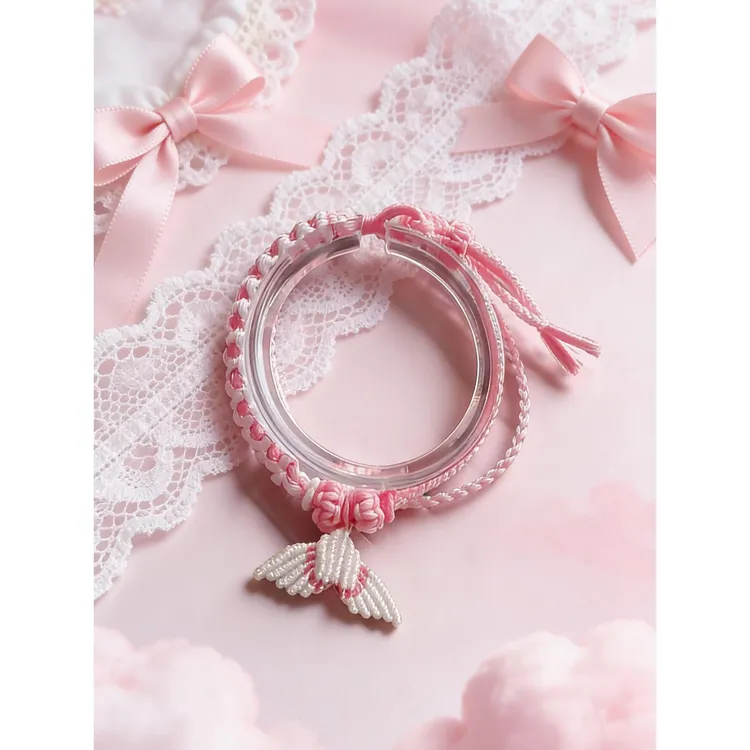 森系甜美可爱手工编织手链简约清新气质百搭