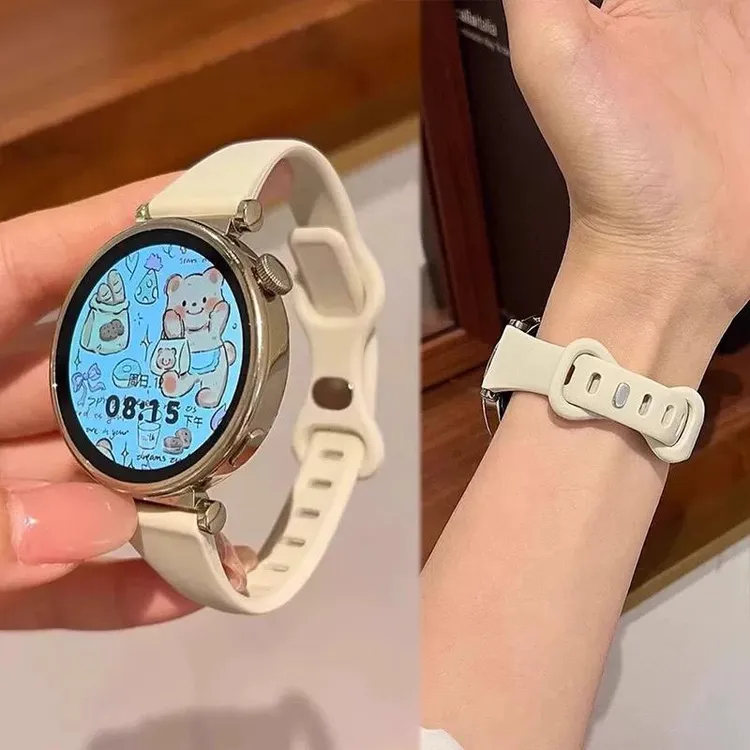新款小蛮腰液态硅胶表带适用华为GT4watch43proGT3/2透气gt5柔软