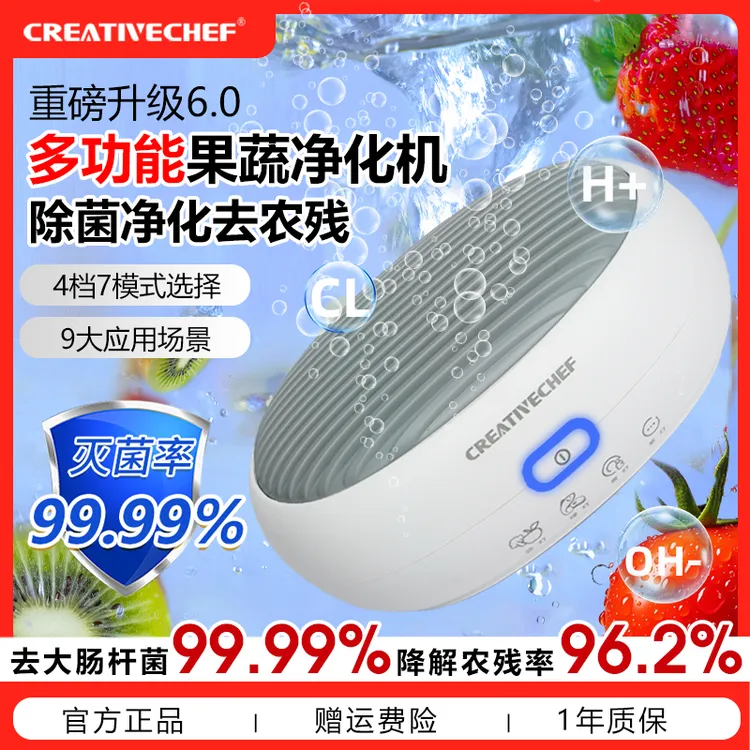 CREATIVECHEF果蔬净化机洗菜神器多功能清洗机食材杀菌除农残自动