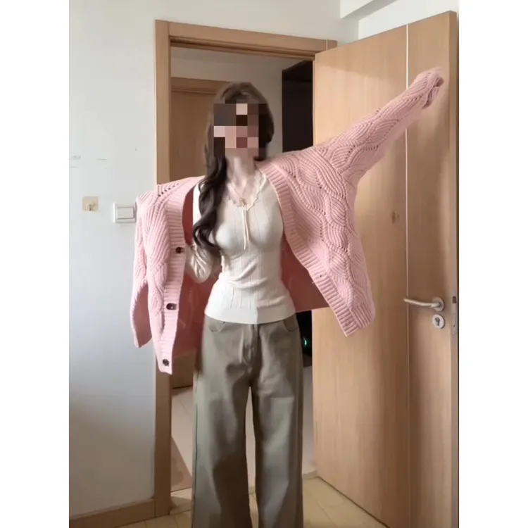 MARIE.COCO秋季温柔慵懒风一整套少女感针织外套修身内搭气质长裤