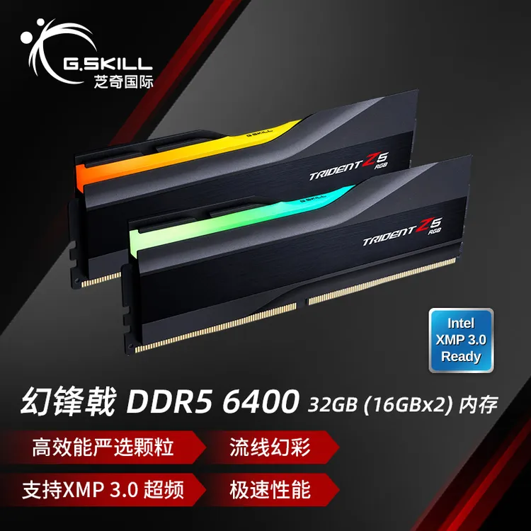 G.SKILL/芝奇幻锋戟DDR5 640068007200800032G48G96G内存超频RGB