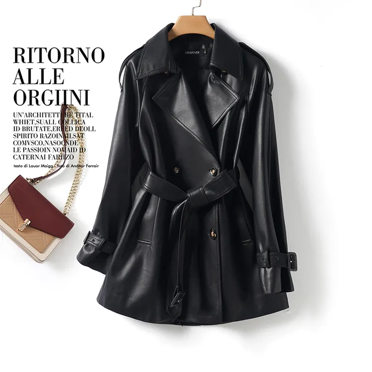 【冬季加厚款】真皮皮衣女中长款宽松时尚绵羊皮风衣高级感外套