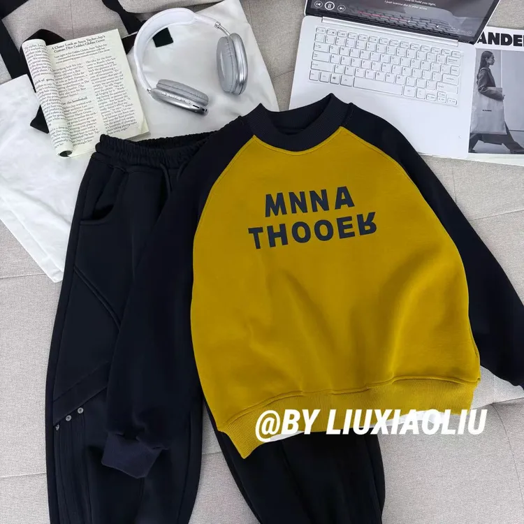 【现货】杭州六小六正版BY LIUXIAOLIU秋冬季儿童加绒卫衣17668