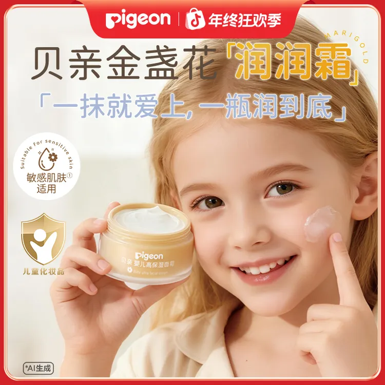 【奚梦瑶推荐】贝亲新生儿金盏花润润霜舒缓高保湿儿童面霜