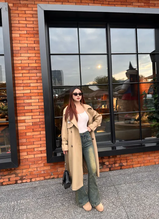 「高级定制」高级感风衣女2025春秋季新款英伦风流行中长款小个子气质大衣外套