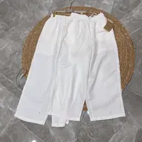 5176-100%汉麻-松紧腰高个子小个子都可以穿 休闲时尚直筒裤