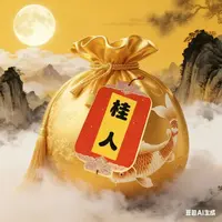 5号老师推荐 桂人 手绘卡  生肖贴纸 挂 饰 