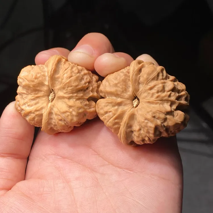 核桃把件深沟开背三角蛙 尺寸随机