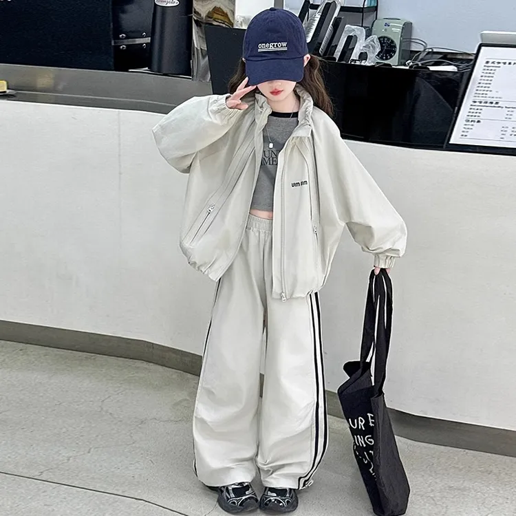 儿童装女童春装外套套装2025新款春秋款中大童女孩春季洋气时髦潮