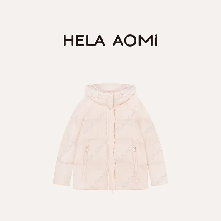 HELA AOMI “棉花糖”90白鸭绒连帽宽松短款羽绒服CY5DM27126