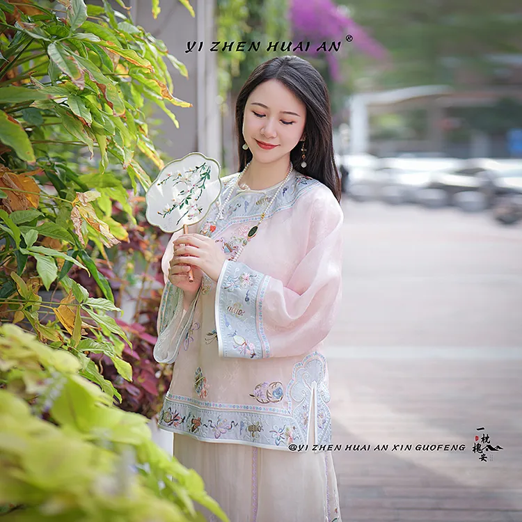 一枕槐安·【苡安薄款】新中式夏季日常春夏宋制斜襟古风重工外套