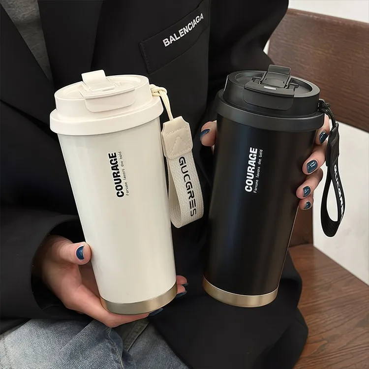 绚青陶瓷内胆咖啡杯茶水真空保温保冷水杯简约便携车载创意时尚杯