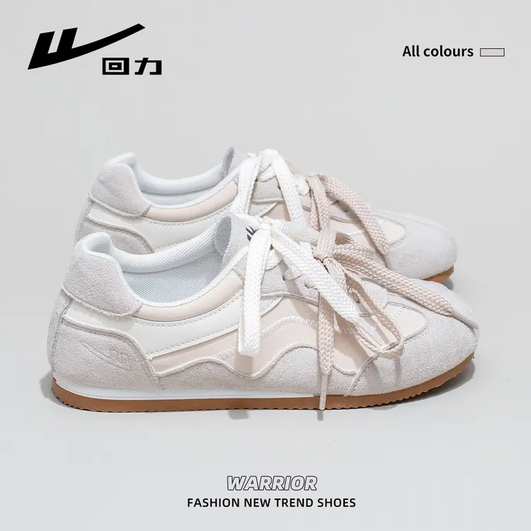 回力德训鞋女2025秋季新款韩系小白鞋休闲百搭复古轻便运动板鞋子