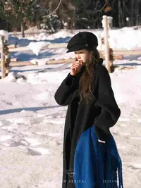 EIA一尧【情书】100绵羊毛双面呢大衣外套秋冬韩系高级气质廓形保暖