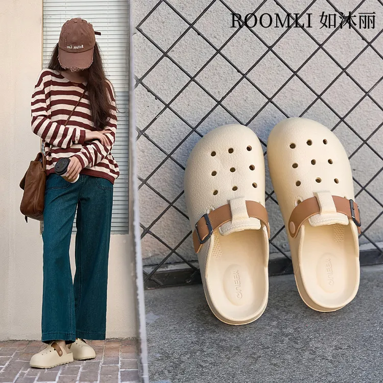 如沐丽勃肯洞洞鞋女款2025新款爆款时尚百搭防滑拖鞋女鞋外穿