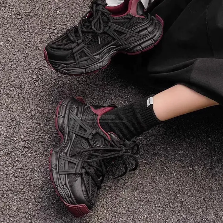 05-909布面外N5新款厚底6007-5真皮老爹鞋女复古风舒适百搭网红E3