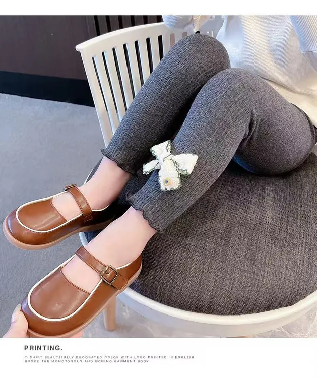 小童打底裤秋冬季常规款加大弹力儿童百搭舞蹈外穿洋气小童九分裤