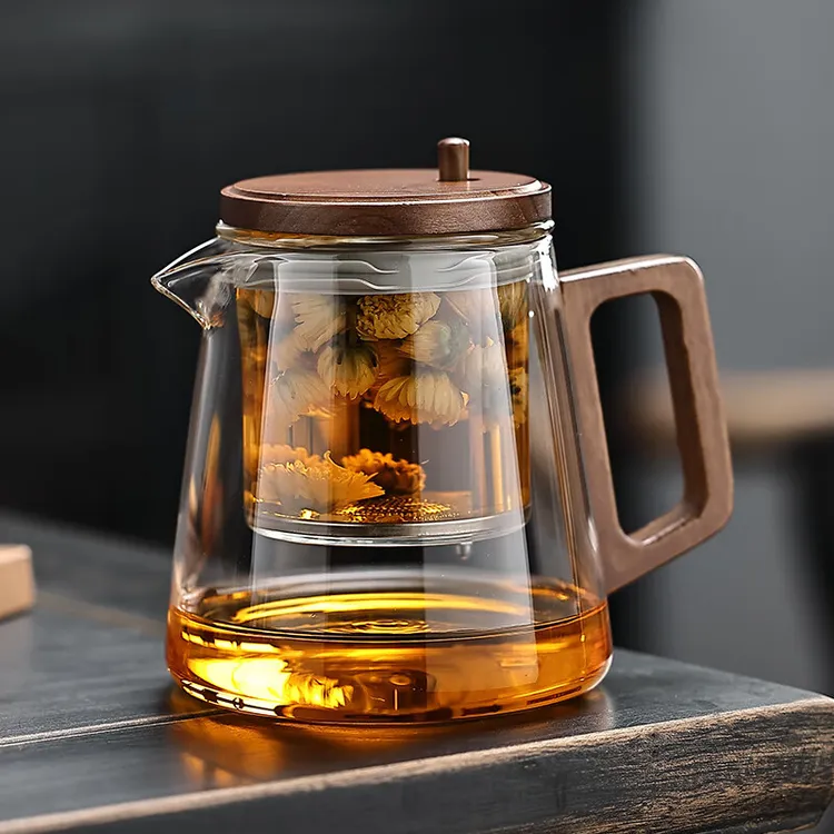 系艺生活办公室玻璃飘逸杯一键茶水分离家用耐高温泡茶壶高端茶具