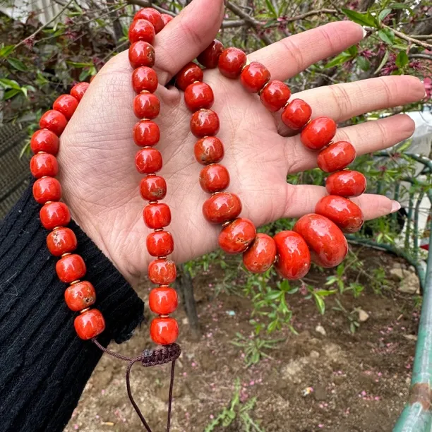 非金属仿珍珠项链 藏式款式石头材质 女生项链