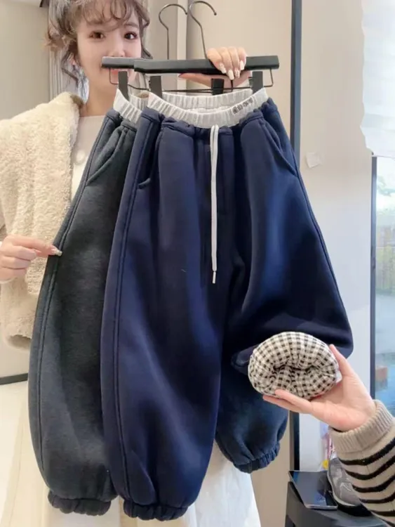 一条过冬【抗寒-15°保暖不臃肿】冬季男女童三合一棉裤子中大童童装