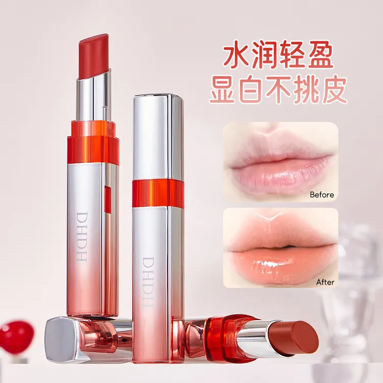 DHDH水光嘟嘟唇淡彩唇膏哑光雾面勾勒唇形秋冬持妆显色丝滑唇彩