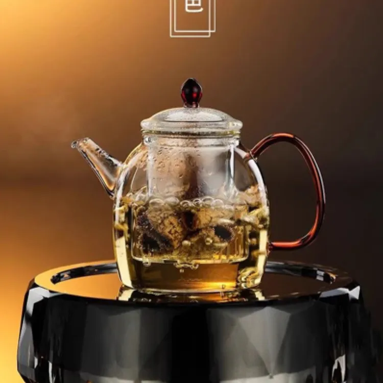 禾器小泡绿茶壶高硼硅耐热玻璃煮茶壶泡茶壶 带内胆 宴臣壶