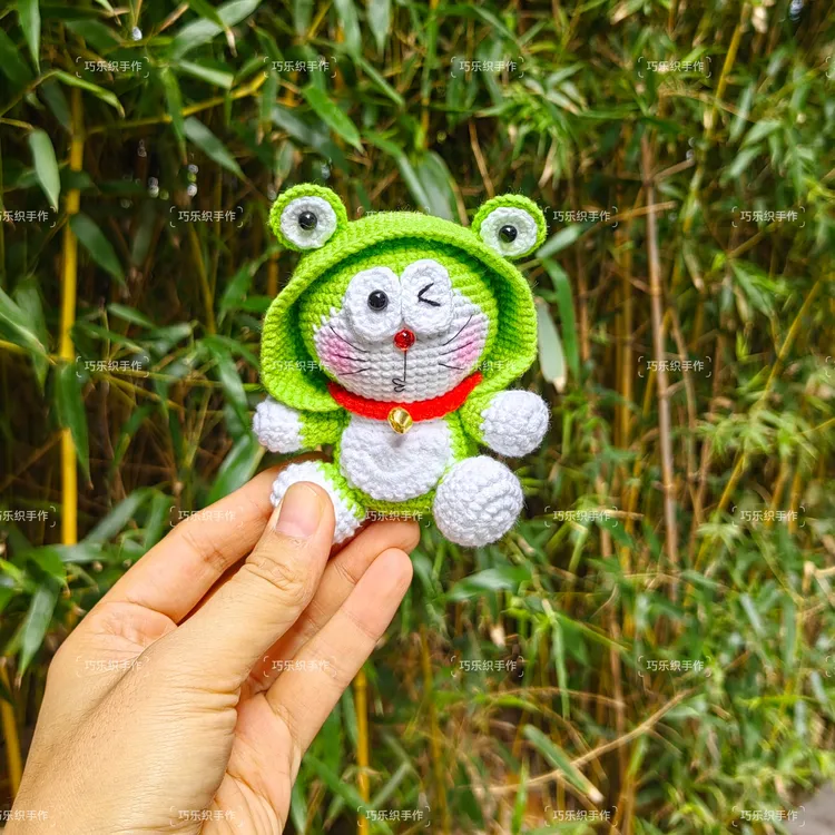 毛线手工钩织多啦爱梦叮当猫钩织儿童节教师节礼物
