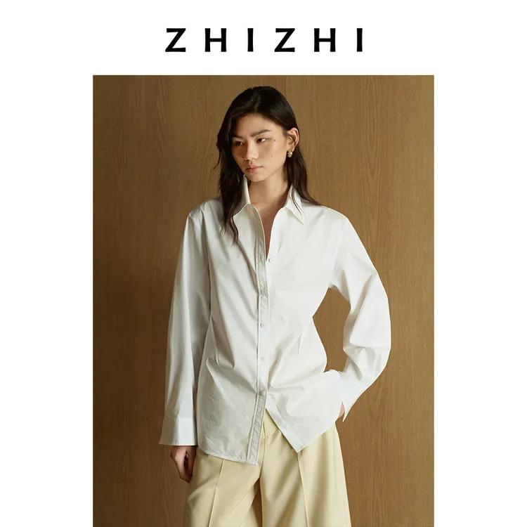 致知 玉楼春 匹马棉挺阔感衬衫百搭收腰显瘦26春新ZZ2FSWCZ034