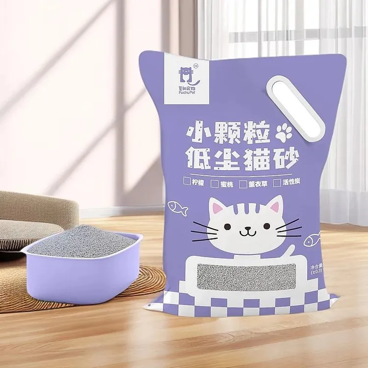 复初活性炭二合一小颗粒低尘猫砂强效除臭不沾底宠物室内清洁用品