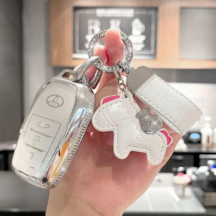 适用丰田钥匙套凯美瑞25款rav4亚洲龙皇冠陆放威兰达汉兰达包扣壳