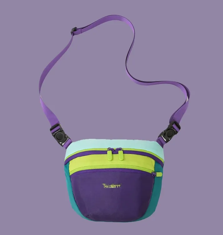 （大号）2026韩版多巴胺撞色男女同款休闲便携防水尼龙单肩斜挎包