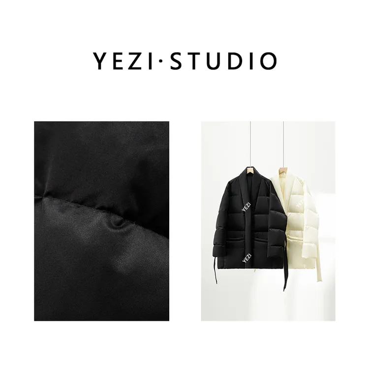 叶子定制-【梦芭蕾】轻中式桑蚕丝中长款阔版鹅绒服24412319-12/7