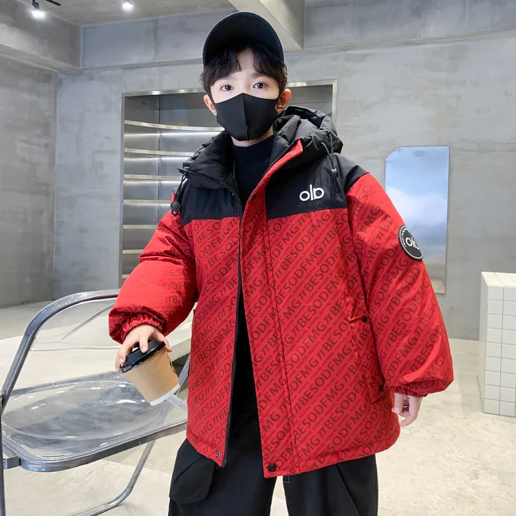 男童棉服儿童冬装新款洋气中长款童装加厚棉衣中大童帅气冬季棉袄