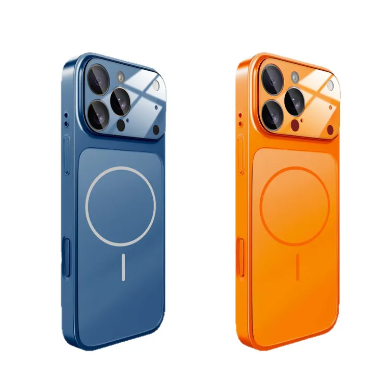 iPhone17系列苹果多款机型护镜康宁磨砂玻璃磁吸手机壳秒变高级感