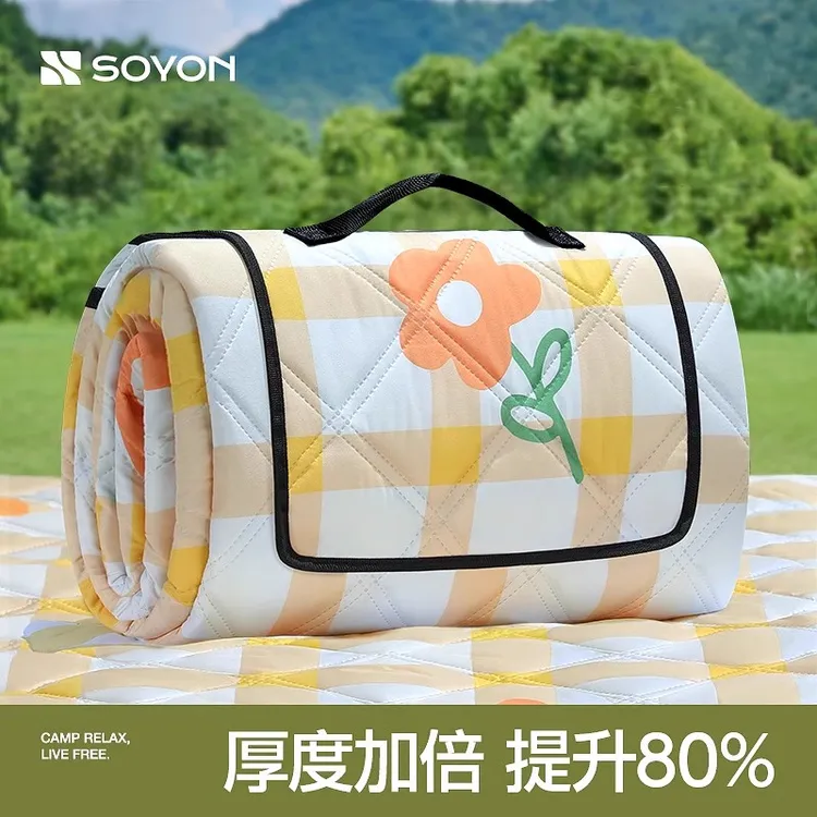 速营野餐垫防潮垫加厚户外露营帐篷地垫草坪野餐便携防水沙滩垫