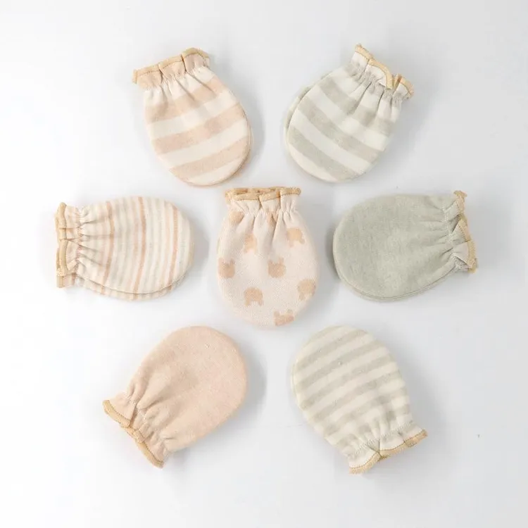 婴儿A类纯棉手套新生婴儿透气防抓脸男女宝宝防啃咬护手套防抓脸