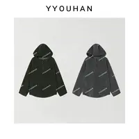 YYOUHAN 2025秋冬【都市岛屿】厚实感连帽半拉链卫衣外套 2509C6035