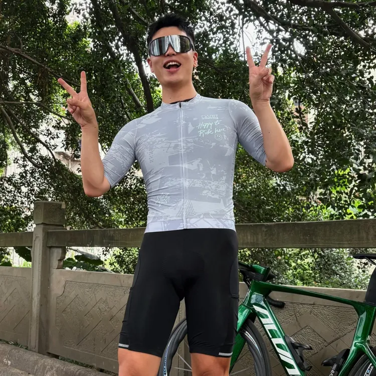 DAEX笑脸男女款长短袖骑行服薄款速干透气公路车服上衣户外运动