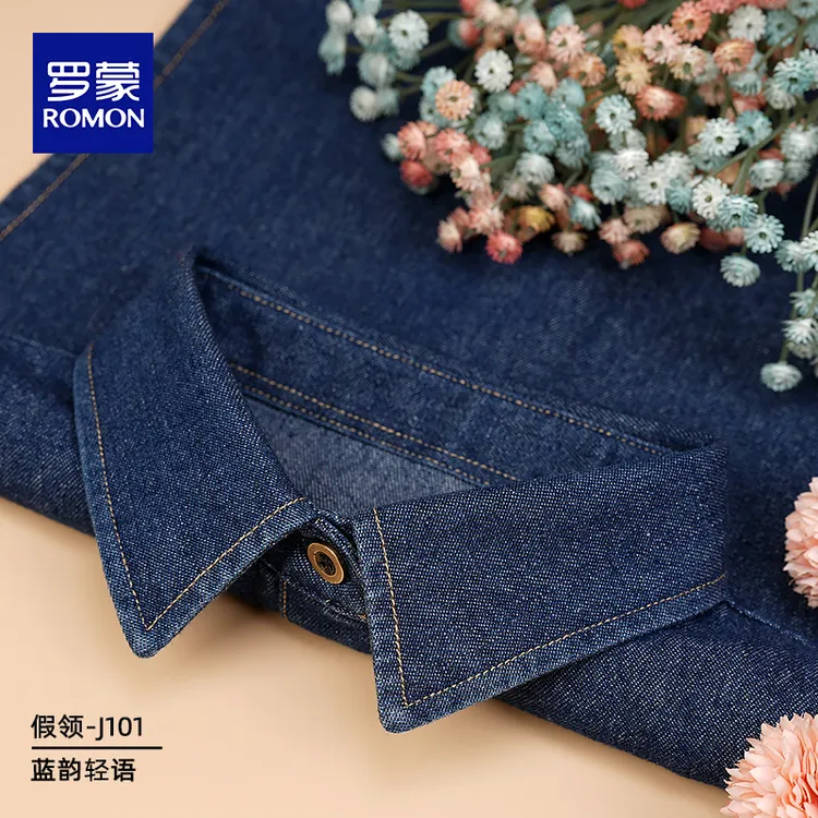 韩版假领子女牛仔衬衣领秋冬季尖领百搭配毛衣装饰卫衣领高端假领