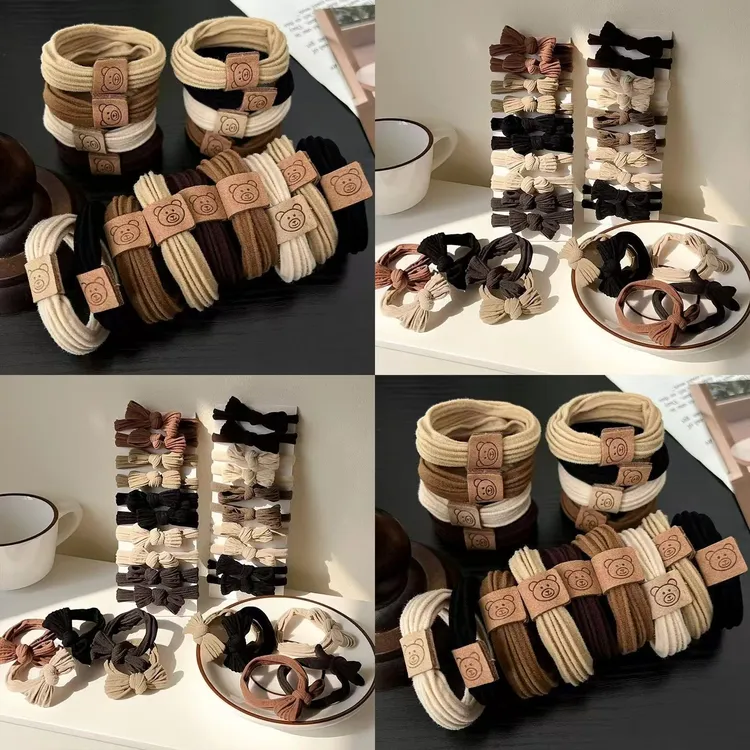 2025新款头绳发饰小熊皮筋蝴蝶结发圈森系ins风简约大气高弹力女