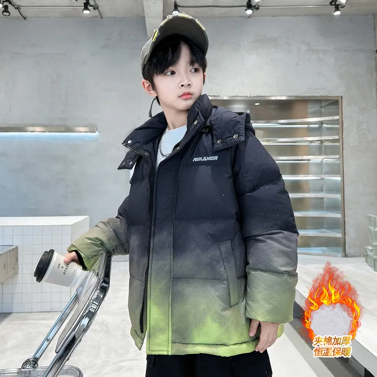 儿童装男童冬装棉衣2025新款加厚外套中大童男孩羽绒棉服棉袄冬季