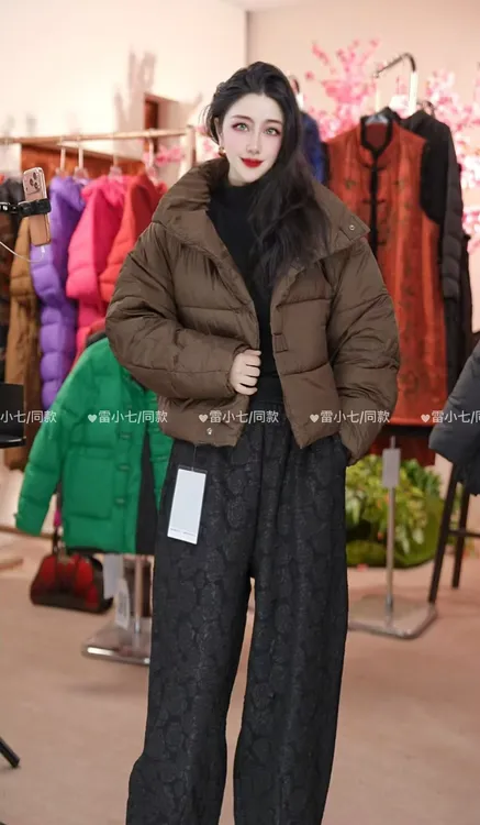 2025年新款女冬短款宽松加厚棉服美式复古小个子棉袄休闲棉衣外套