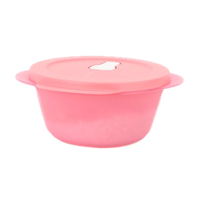 特百惠800ML微波水晶圆碗密封午餐饭盒加热便当盒冷藏保鲜盒