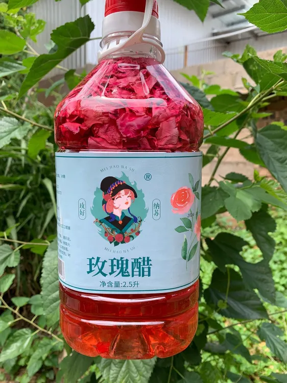 【玫瑰醋饮品】荞麦醋泡玫瑰食用果醋无添新鲜健康饮品超值大桶2.5L