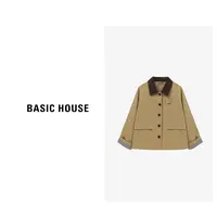 Basic House/百家好秋季新款简约静奢复古老钱风外套-B0625B5HDJ2