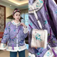 【乐姐推荐】锦寒新中式春秋冬提花工艺优雅气质百搭外套中国风棉服