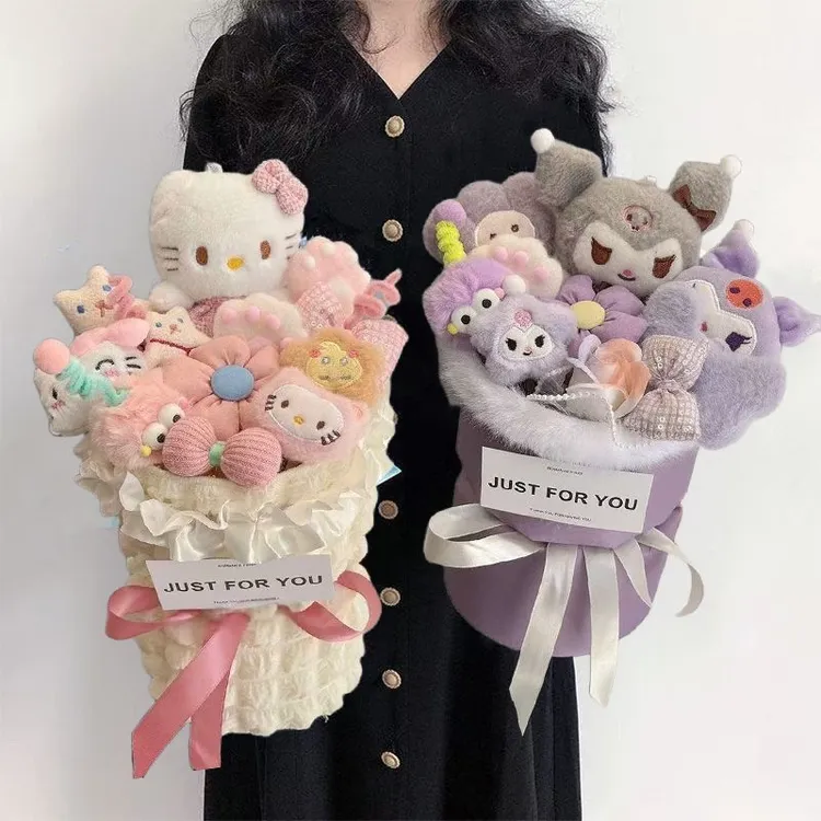 生日礼物女孩子儿童卡通花束表白可爱凯蒂猫送女友闺蜜七夕情人节