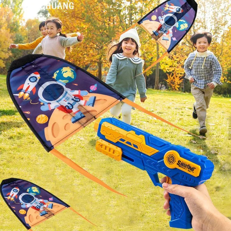 弹射风筝无风也能飞弹力风筝飞机公园户春日踏青亲子春游